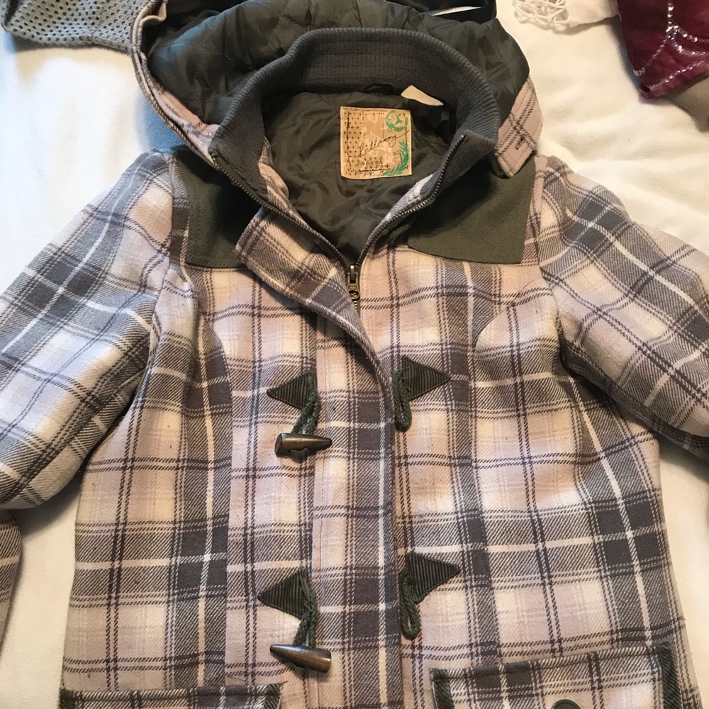 Green plaid jacket